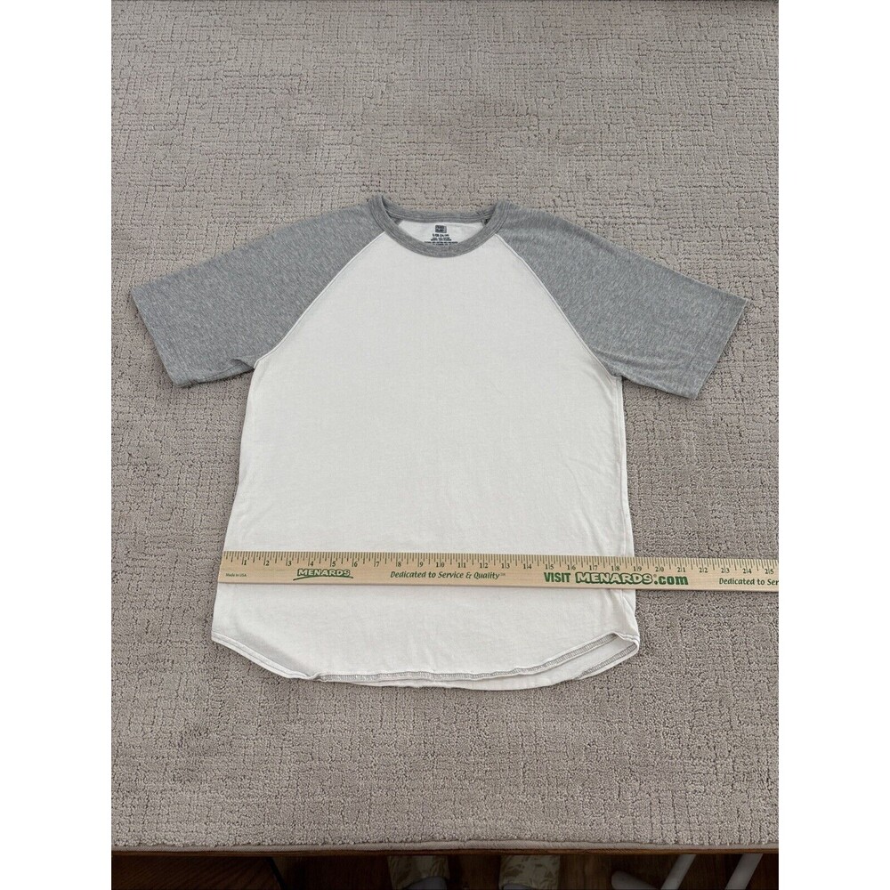 Faded Glory Grey/white Shirt Tee Short Sleeve Men Small 34/36